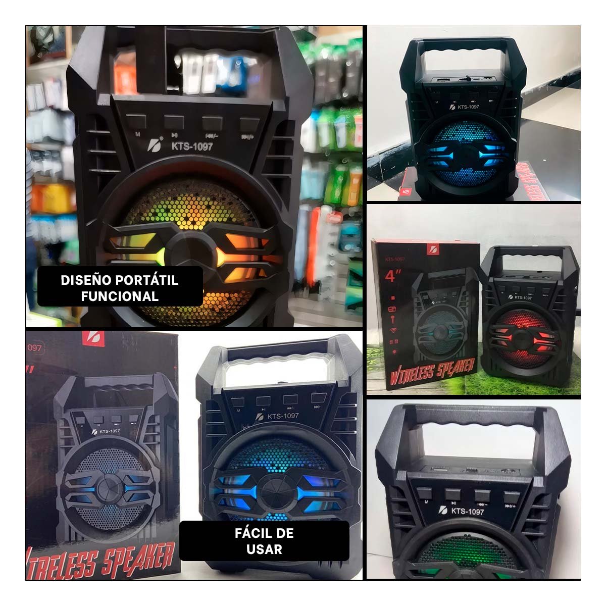 PARLANTE CON 4 PULGADAS NEGRO PARA DISFRUTAR KARAOKE EN CASA - 5