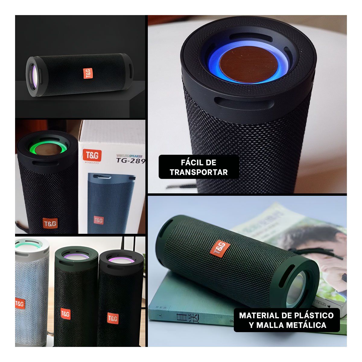 PACK4 BOCINA RECARGABLE NEGRA CON SONIDO EQUILIBRADO Y USO CONTINUO Y+REGALO STICKER - 2