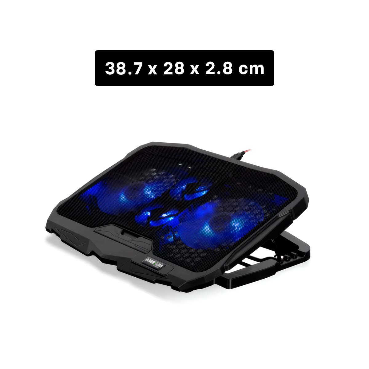 VENTILADOR PARA LAPTOP 4 ASPAS AJUSTABLE Y COMPACTO COLOR NEGRO Y+REGALO STICKER - 4
