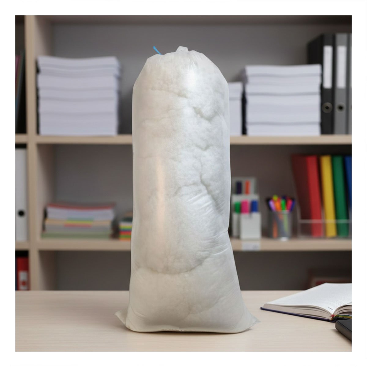 BOLSO REFORZADO DE NAPA 5KG BLANCO PARA NEGOCIO Y+LIGAS REGALO - 1
