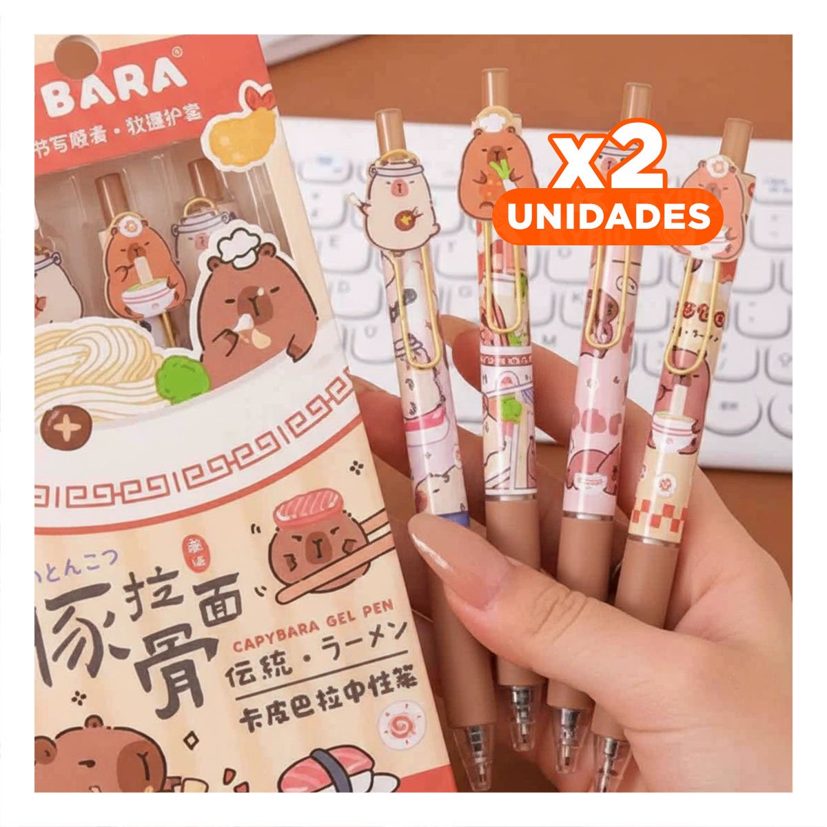 PACK2 CIERRES PARA CABELLO CAPY 4 PIEZAS LACIPEROS DORADO Y+REGALO STICKER - 1