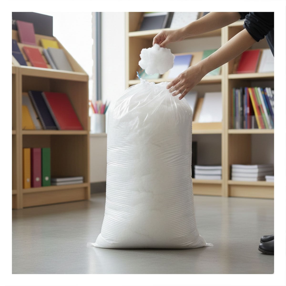 PACK2 SACO PRACTICO DE NAPA 5KG BLANCO PARA CASA Y+REGALO STICKER - 5