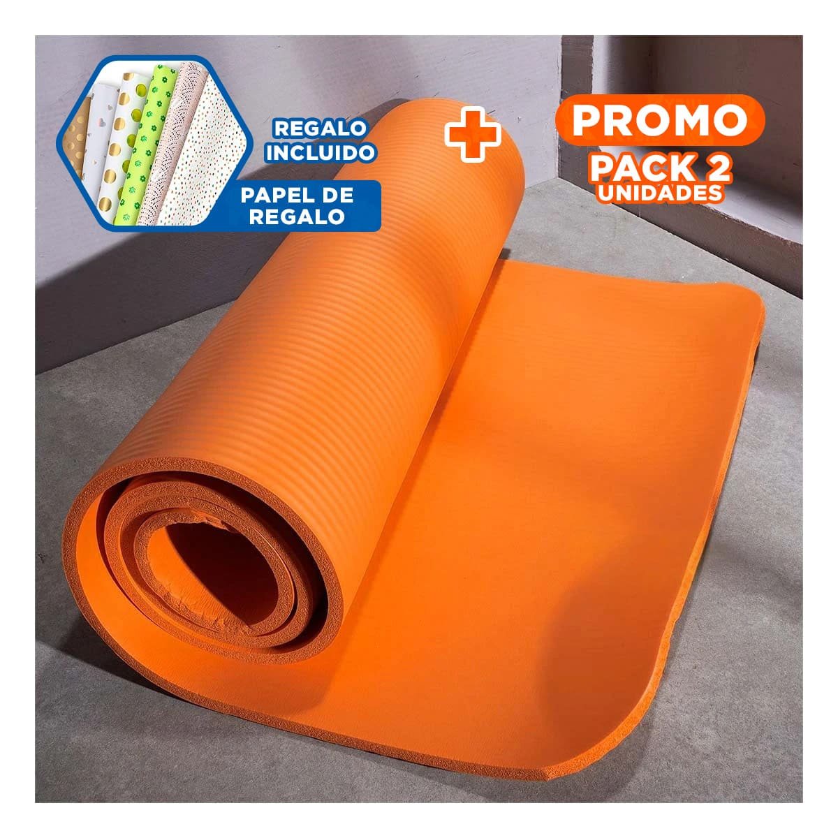 PACK2 ALFOMBRA ANTIDESLIZANTE 10MM DE GOMA EVA 61X183CM Y+PAPEL REGALO - 1