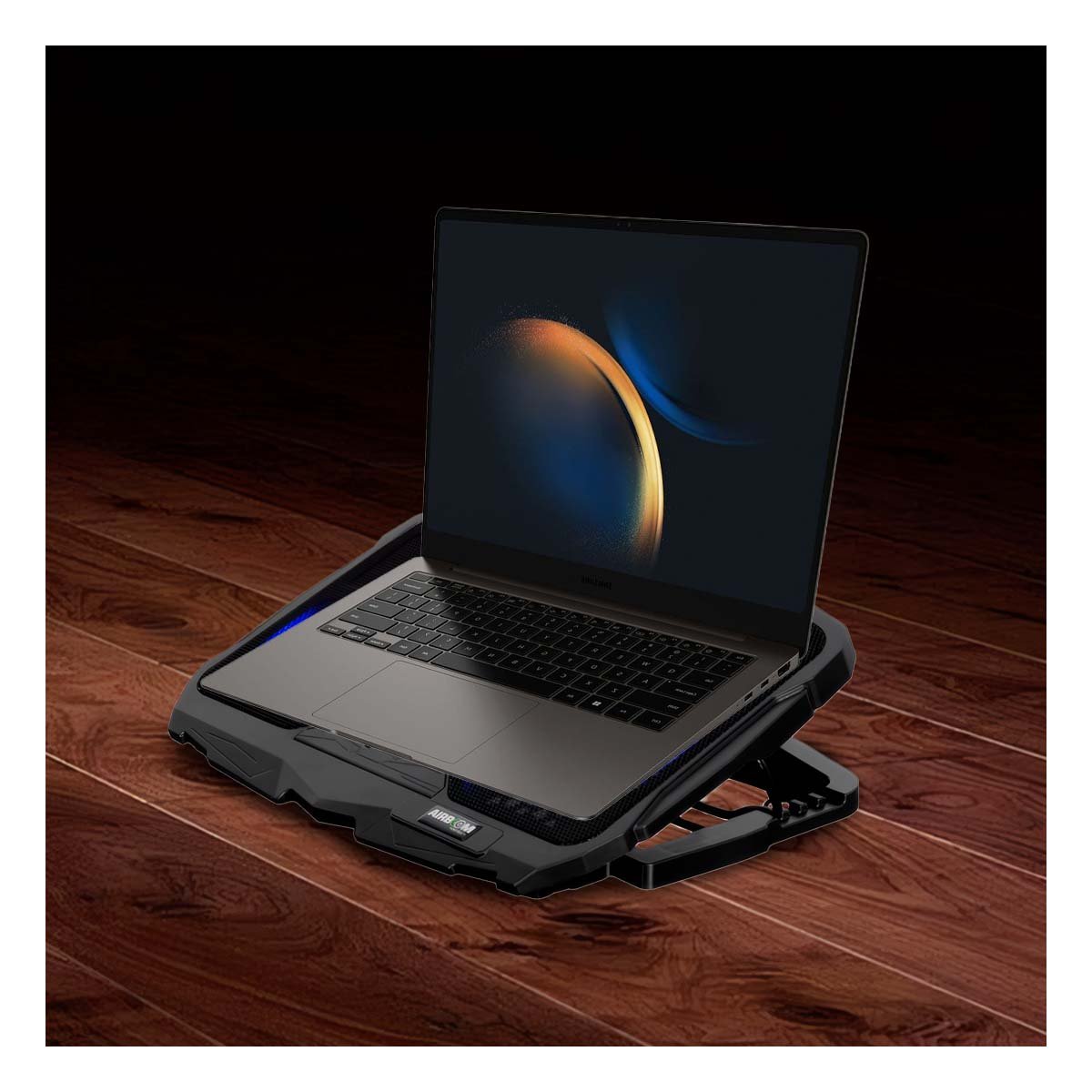 AIREADOR PARA LAPTOP 4 VENTILADORES LIGERO Y DURABLE NEGRO Y+LIGAS REGALO - 1