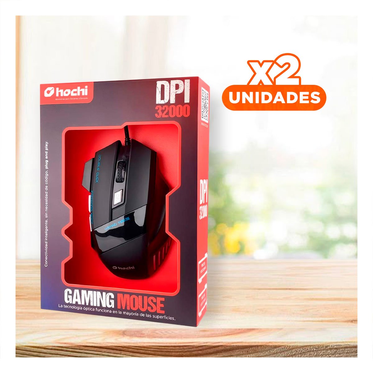 PACK2 RATON GAMER NEGRO PARA PC Y LAPTOP USO CONTINUO - 1