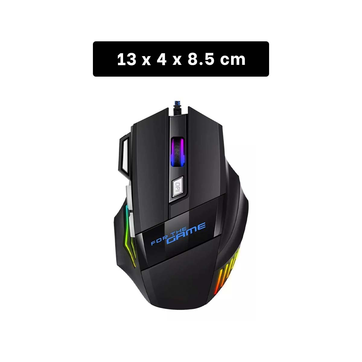 PACK2 RATON GAMER NEGRO PARA PC Y LAPTOP USO CONTINUO - 4