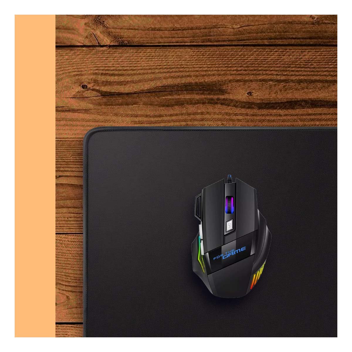 PACK4 APUNTADOR GAMER NEGRO PARA PC Y LAPTOP MANEJO DIARIO Y+PAPEL REGALO - 5