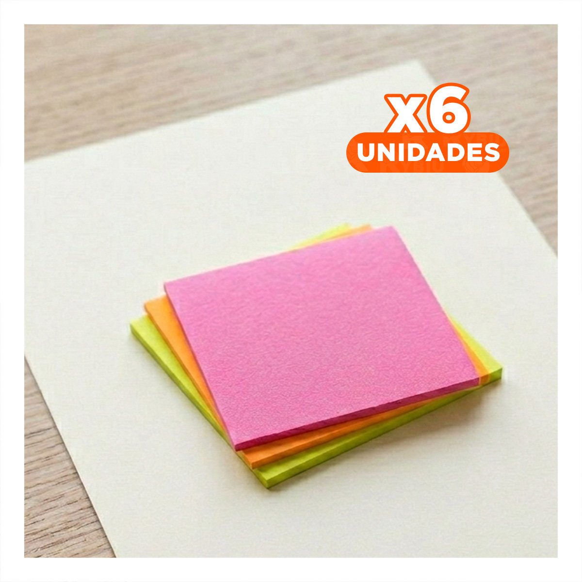 PACK6 COMPLEMENTOS CUADRADOS ADHESIVOS 3,8CM 4 PZS MULTICOLOR Y+REGALO STICKER - 1