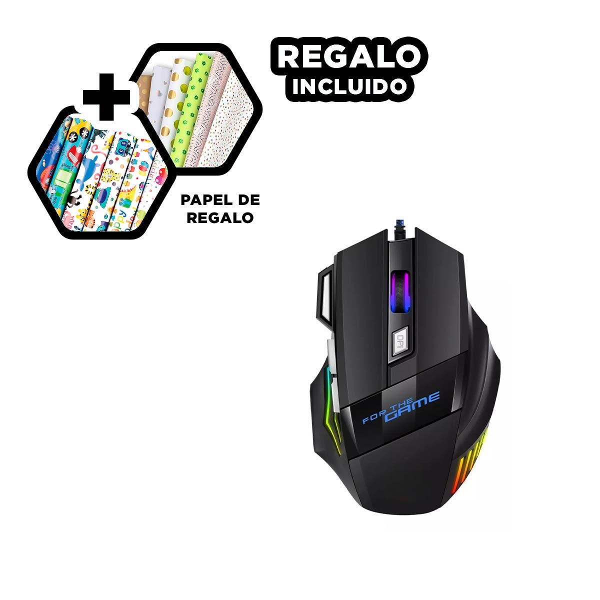 APUNTADOR GAMER NEGRO PARA COMPUTADORA Y LAPTOP CONTROL SUAVE Y+REGALO STICKER - 1