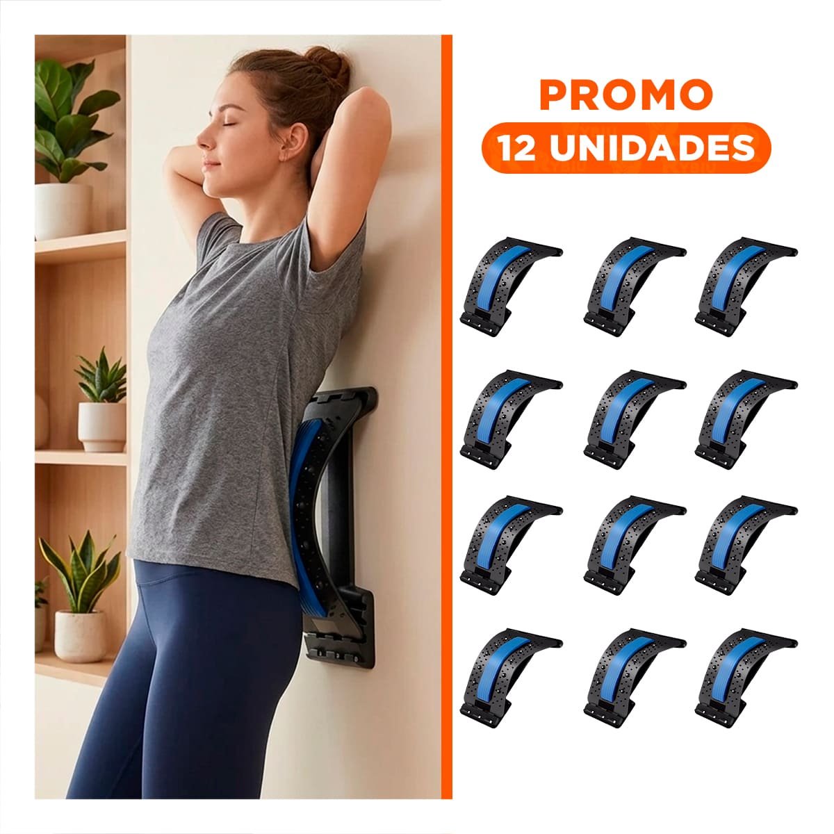 PACK12 EQUIPO FUNCIONAL LUMBAR AZUL PARA BIENESTAR Y+REGALO STICKER - 1