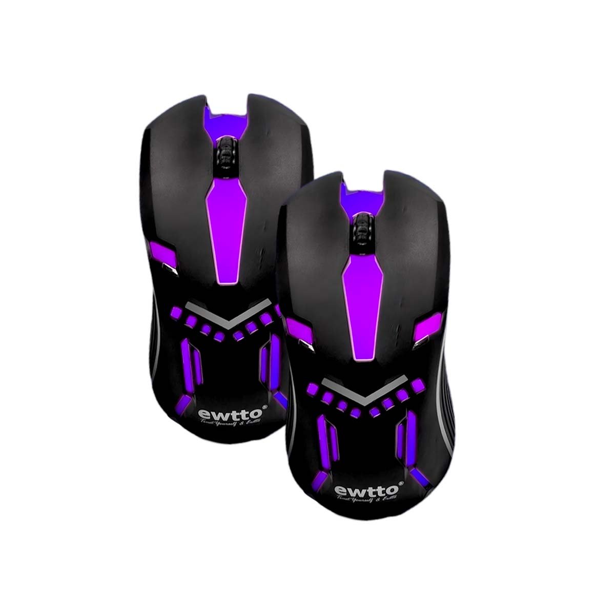 PACK6 MOUSE GAMER NEGRO PARA LAPTOP Y PC CONTROL PRACTICO Y+REGALO STICKER - 2