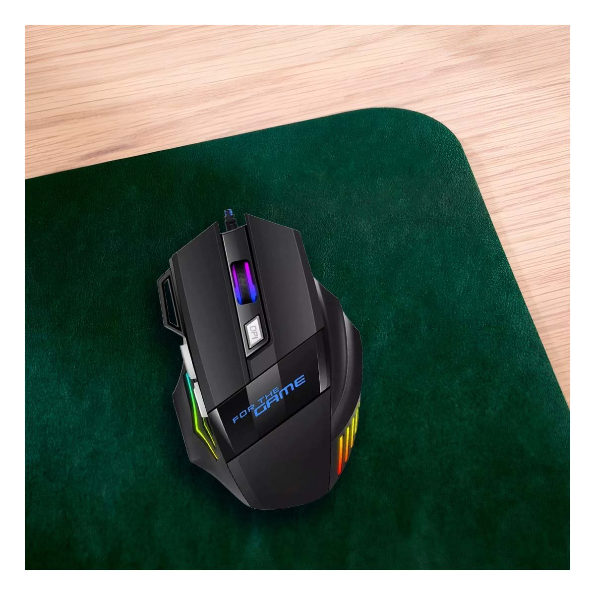 PACK6 MOUSE GAMER NEGRO PARA LAPTOP Y PC CONTROL LIGERO Y+REGALO STICKER - 5