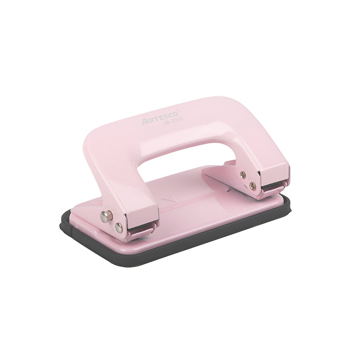 PERFORADOR METAL ROSADO PROFESIONAL PARA OFICINA HOGAR COMPACTO Y DURADERO Y+PAPEL REGALO - 1