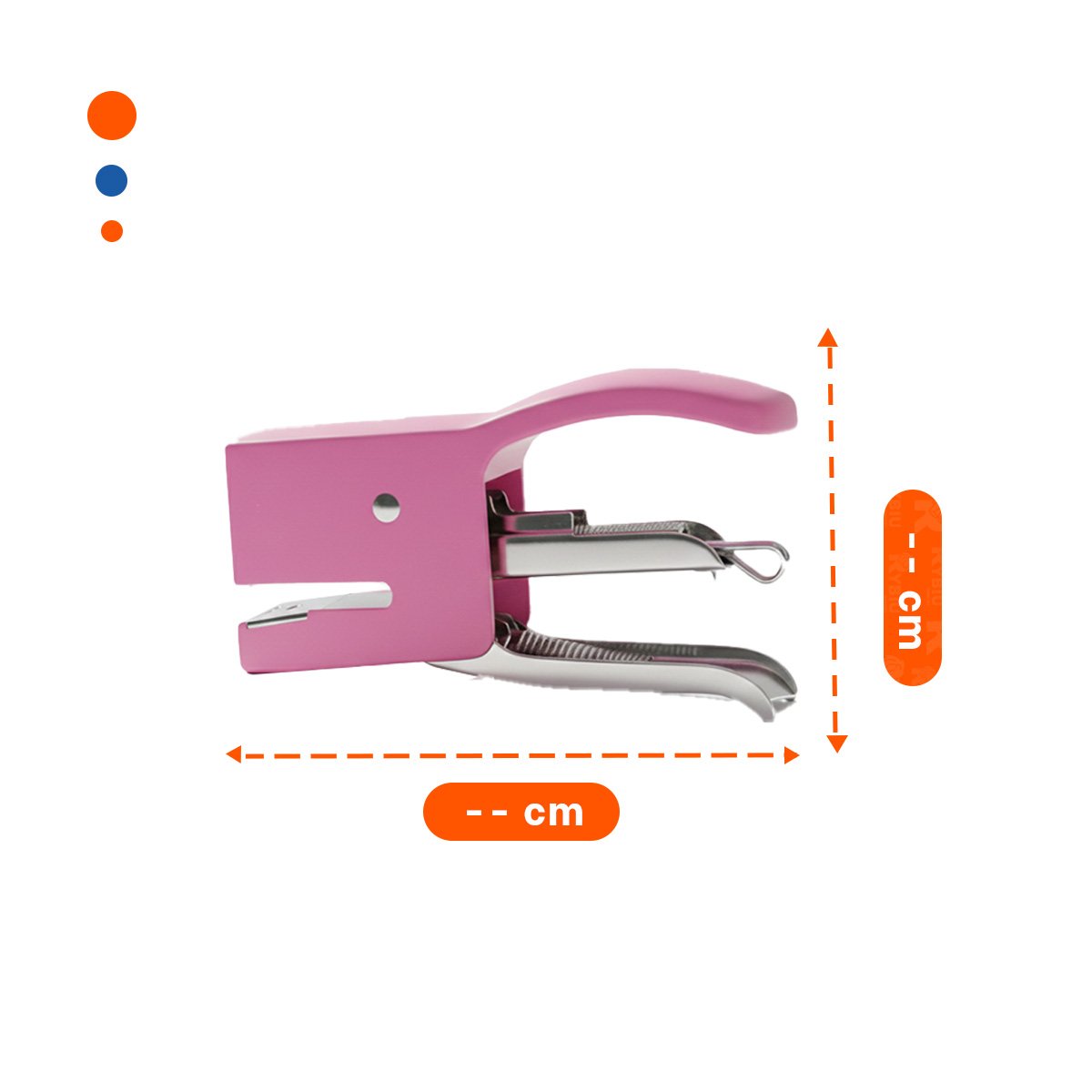 PACK6 OFICINA MINI TIPO ALICATE ROSADO PARA 15 HOJAS USO DIARIO Y+PAPEL REGALO - 4