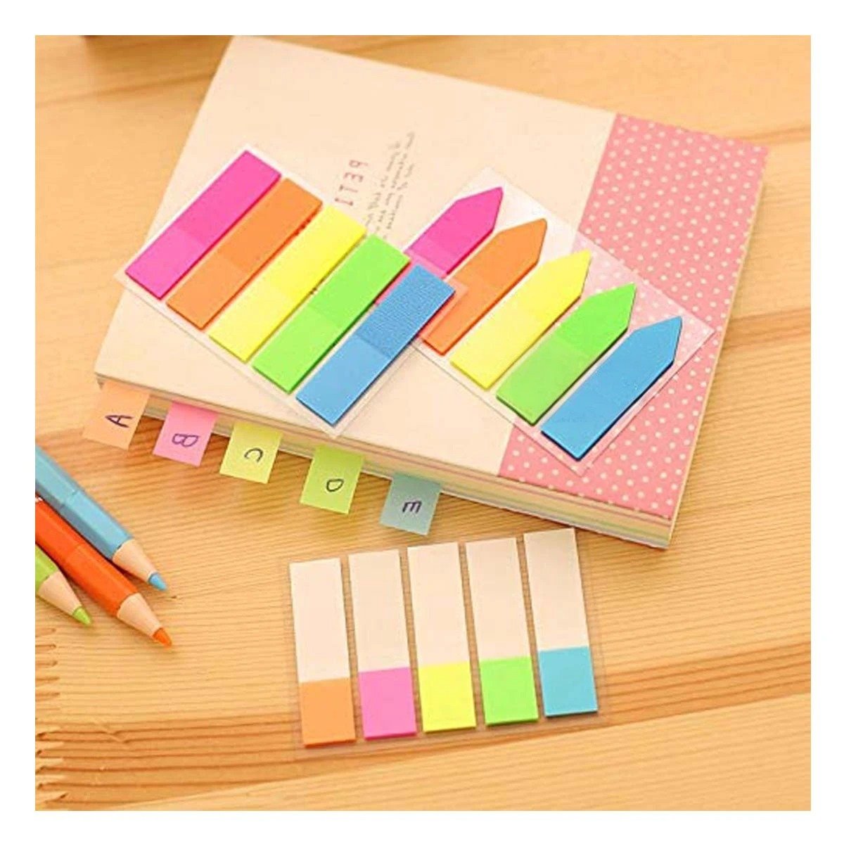 PACK12 ELEMENTOS POST IT ADHESIVOS 5 PIEZAS MULTICOLOR FLECHA - 3
