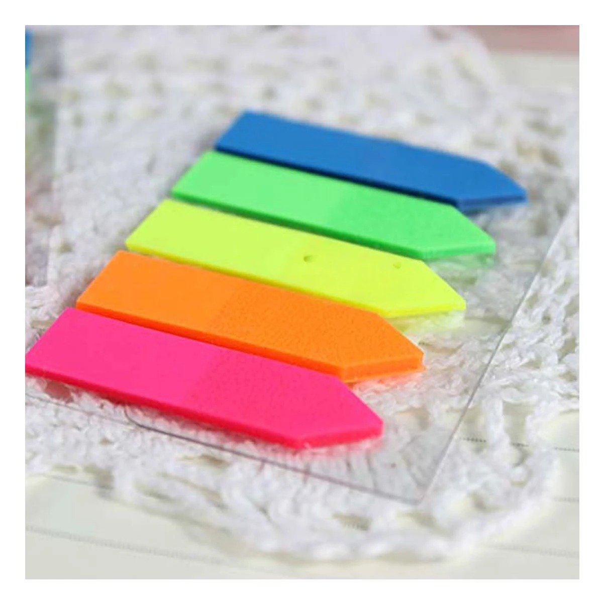 PACK2 HOJAS POST IT ADHESIVAS 5 PIEZAS MULTICOLOR TRANSPARENTE FLECHA - 5