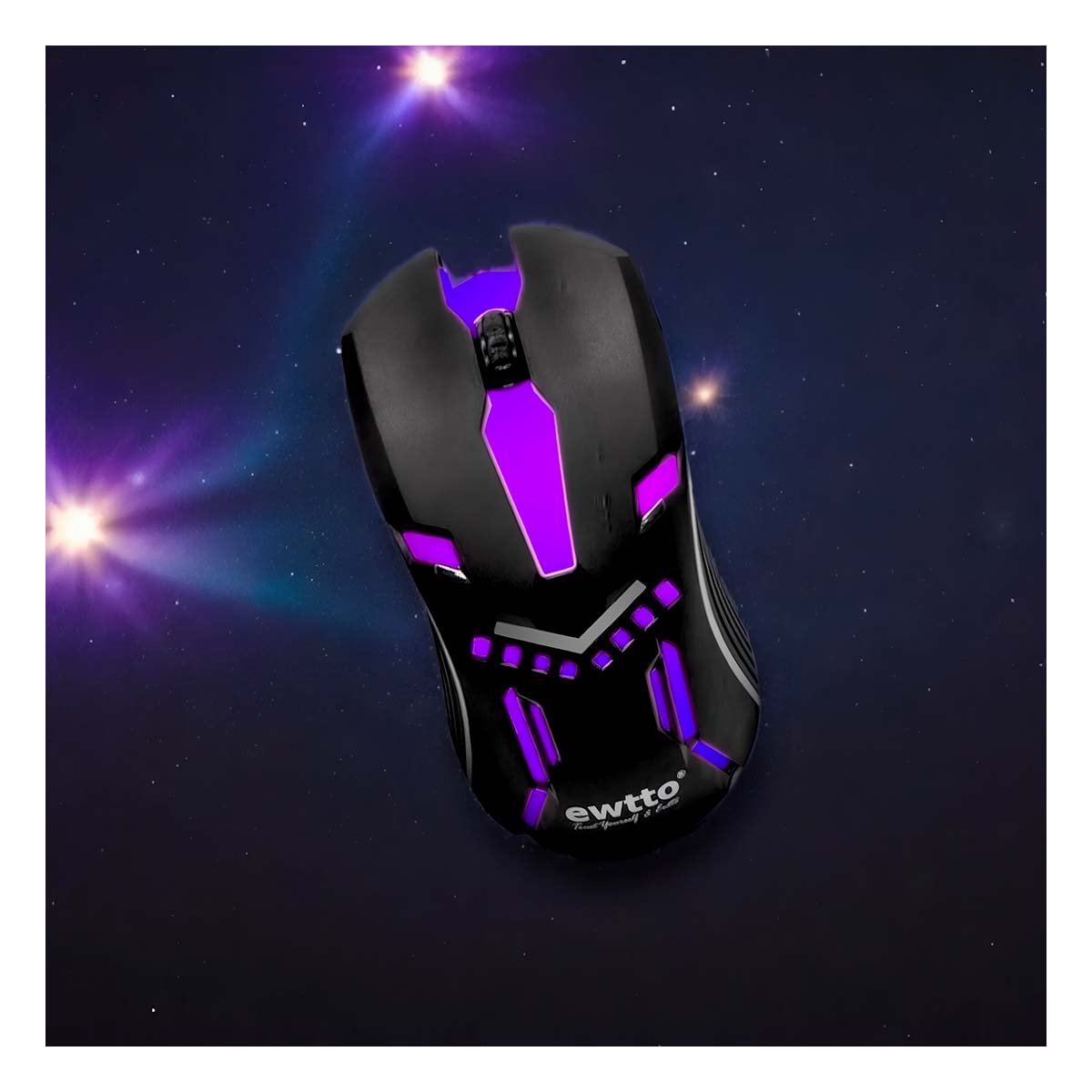 MOUSE GAMER PARA PC Y LAPTOP NEGRO DESPLAZAMIENTO RAPIDO Y+POST IT - 3