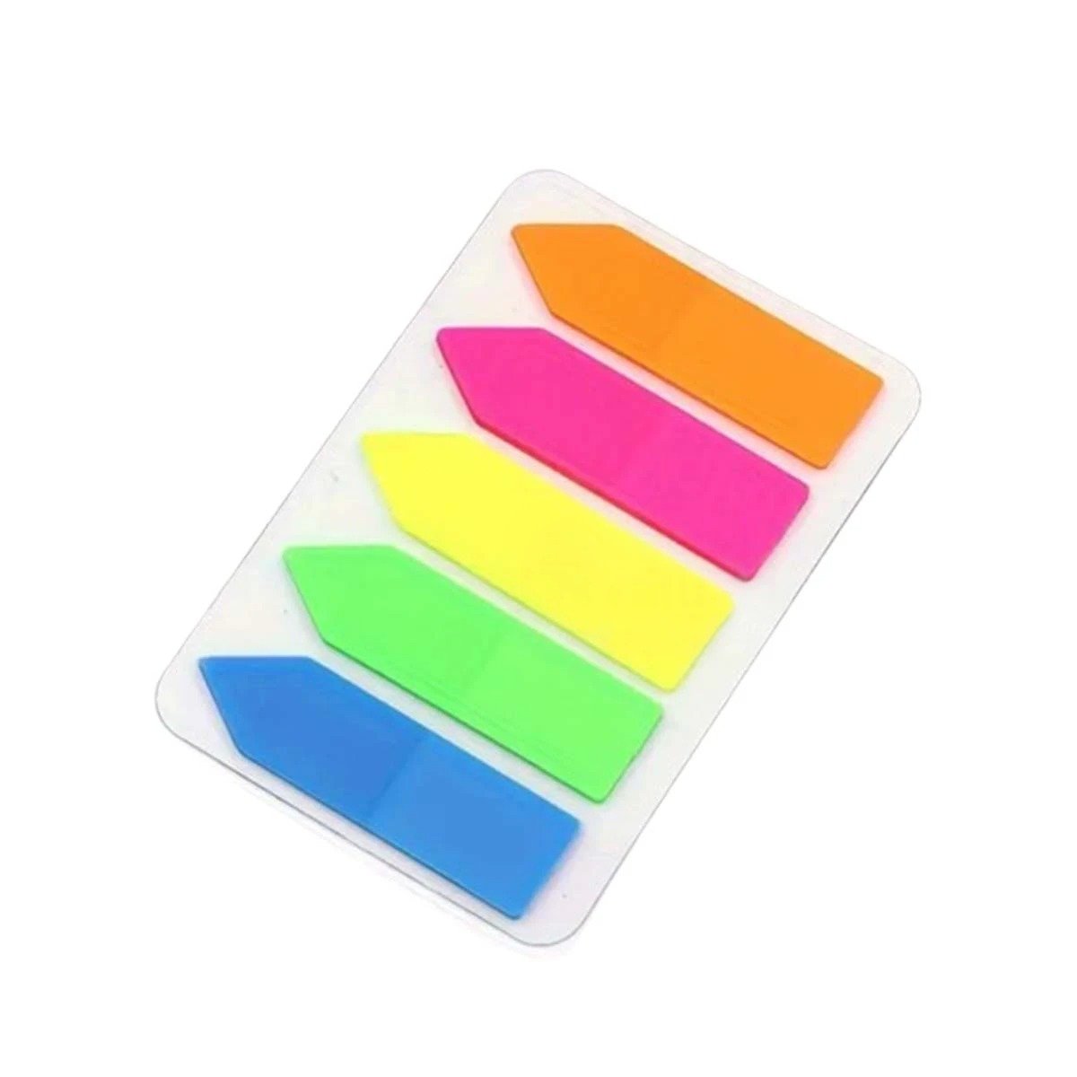 PACK12 PAPELES DE COLORES POST IT 5 PIEZAS TRANSPARENTE FLECHA Y+REGALO STICKER - 2