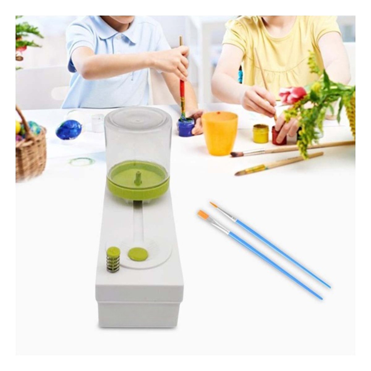 PACK12 CONTENEDOR PLASTICO BLANCO PARA LAVAR PINCELES Y+PAPEL REGALO - 5