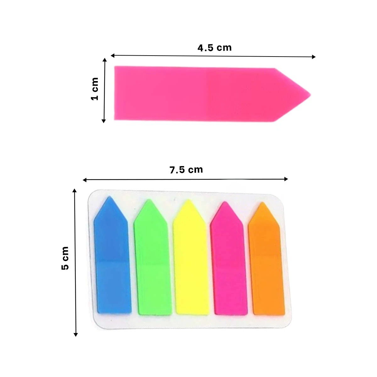 PACK6 COMPLEMENTOS POST IT ADHESIVOS 5 PIEZAS MULTICOLOR FLECHA Y+PAPEL REGALO - 4