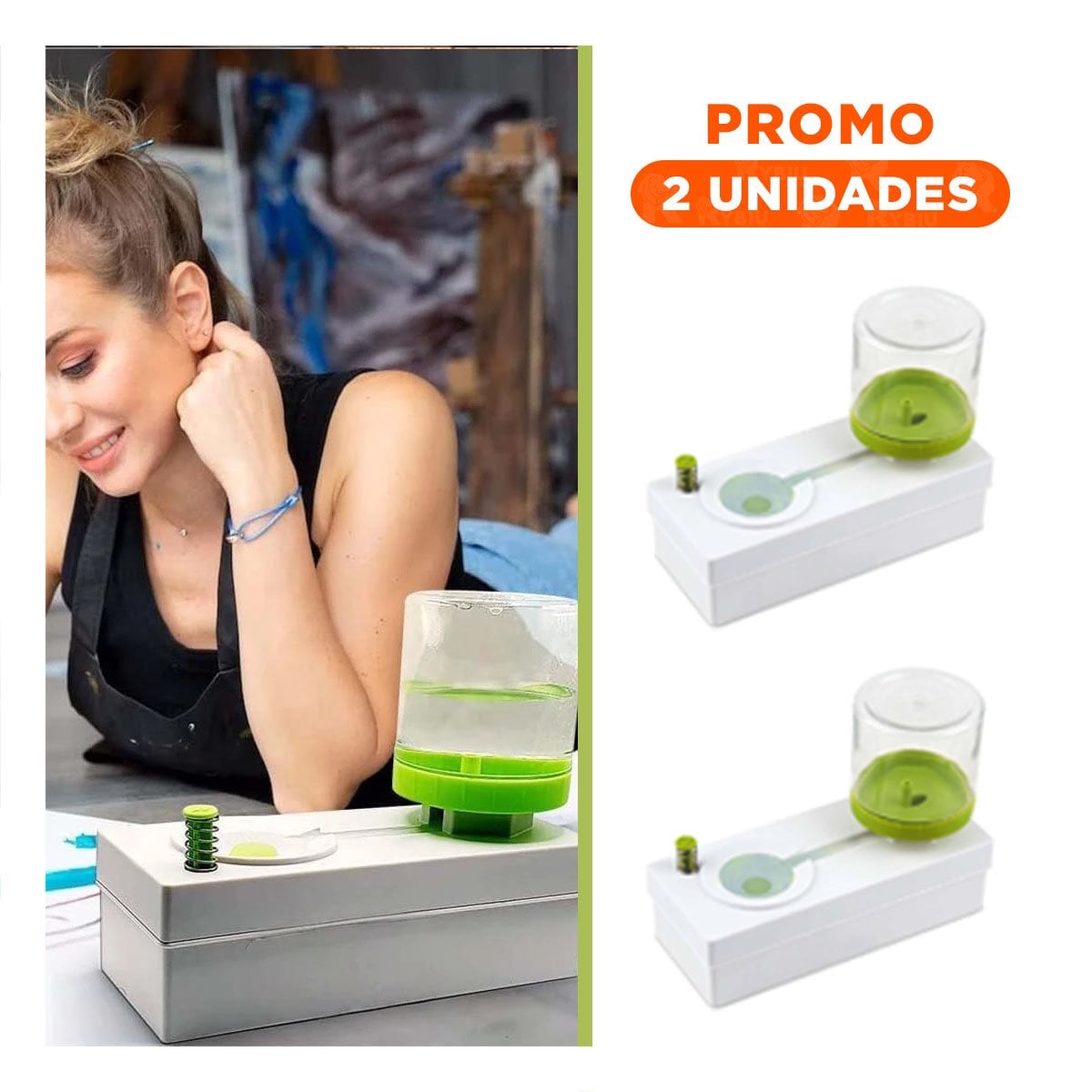 PACK2 DEPOSITO ARTISTICO BLANCO PARA LIMPIEZA DE PINCELES - 1