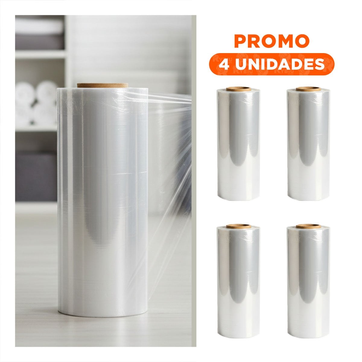 PACK4 PRESENTACION 12 PULGADAS 3K COMERCIAL TRANSPARENTE PARA EVENTO Y+REGALO STICKER - 1
