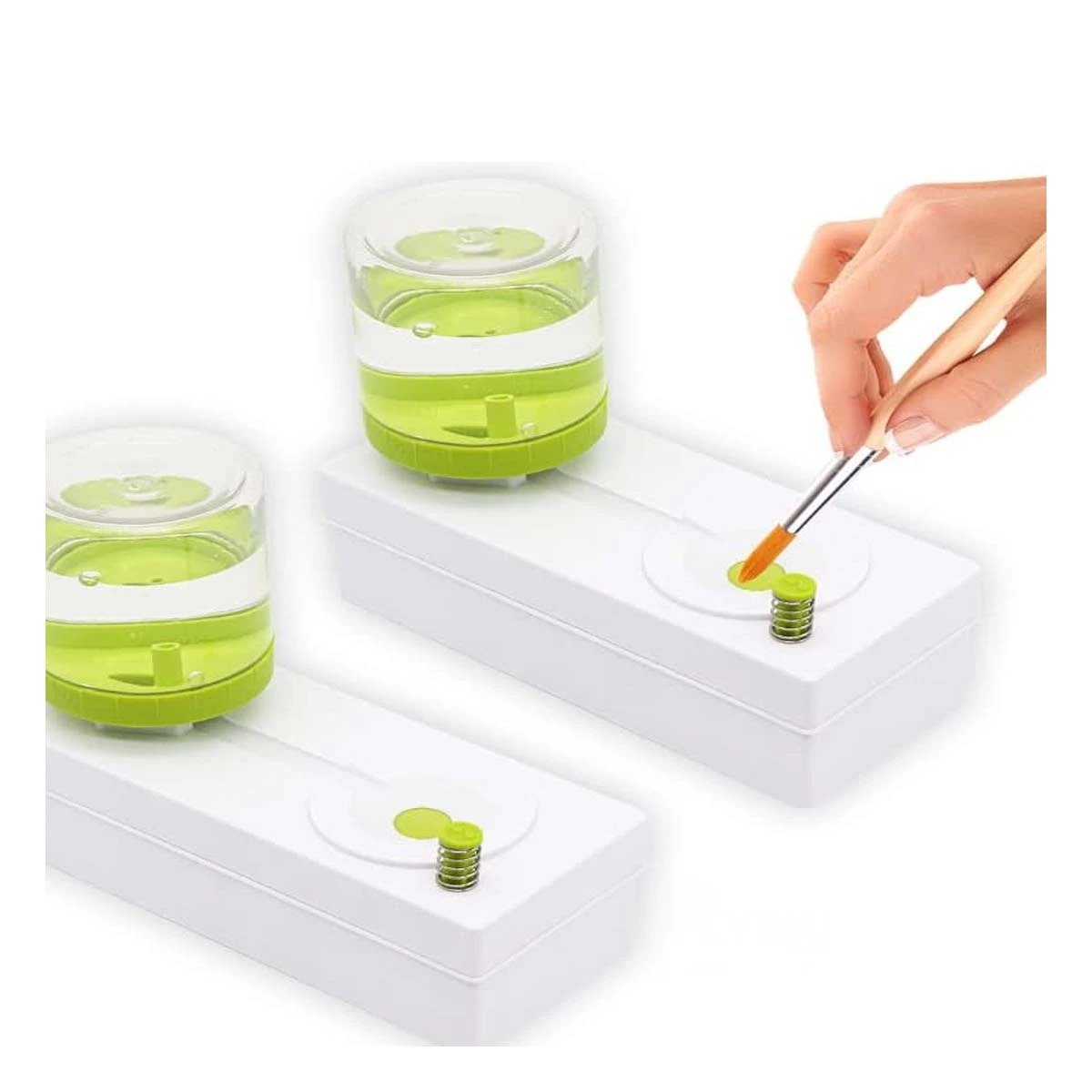 RECIPIENTE ARTISTICO BLANCO PARA LAVAR PINCELES Y+LIGAS REGALO - 3