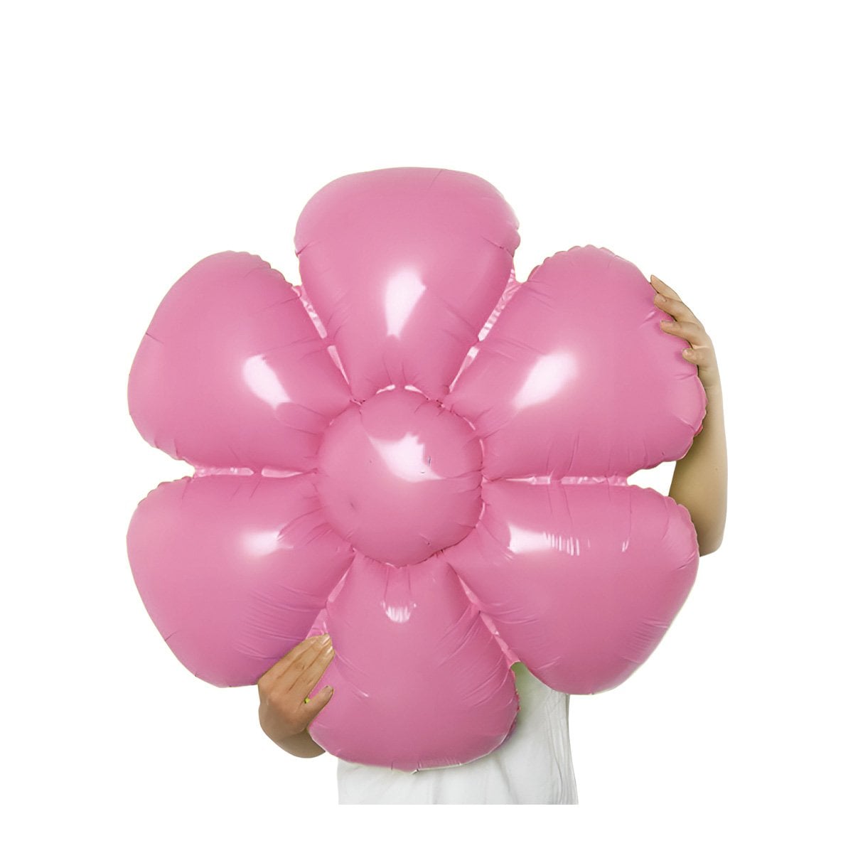 MODELO FLOR 23CM SET 2 ROSADO PARA DECORACION Y+LIGAS REGALO - 3
