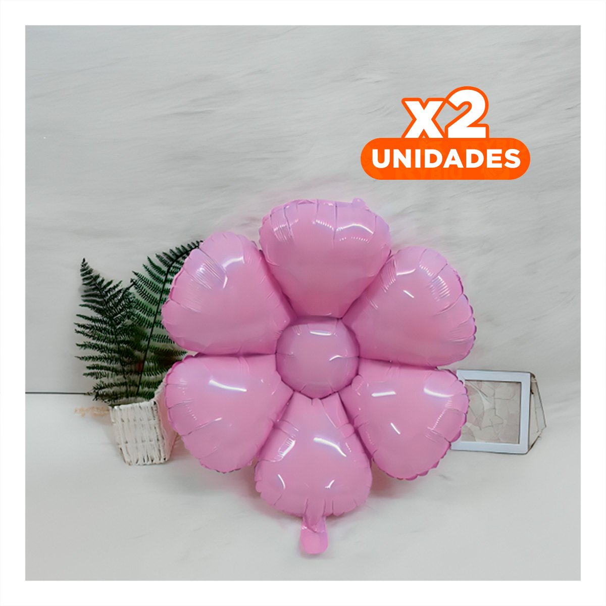 PACK2 ALTERNATIVA FLOR 23CM SET 2 MORADO PARA DECORACION Y+REGALO STICKER - 1