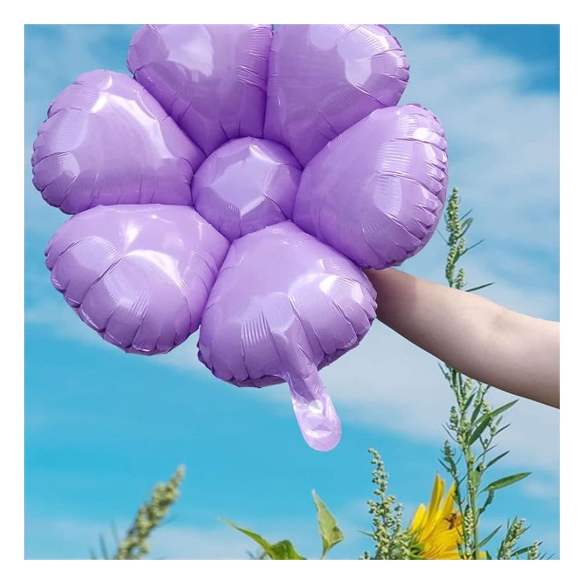 PACK2 ALTERNATIVA FLOR 23CM SET 2 MORADO PARA DECORACION Y+REGALO STICKER - 5