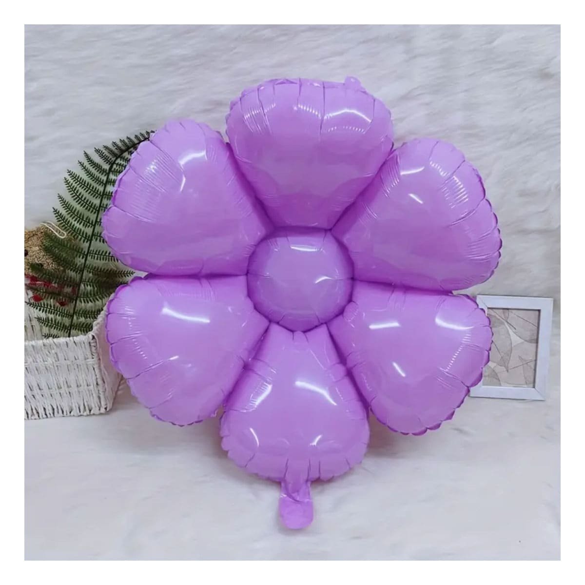 PACK4 ESTILO FLOR 23CM SET 2 MORADO PARA DECORACION HOGAR Y+PAPEL REGALO - 2