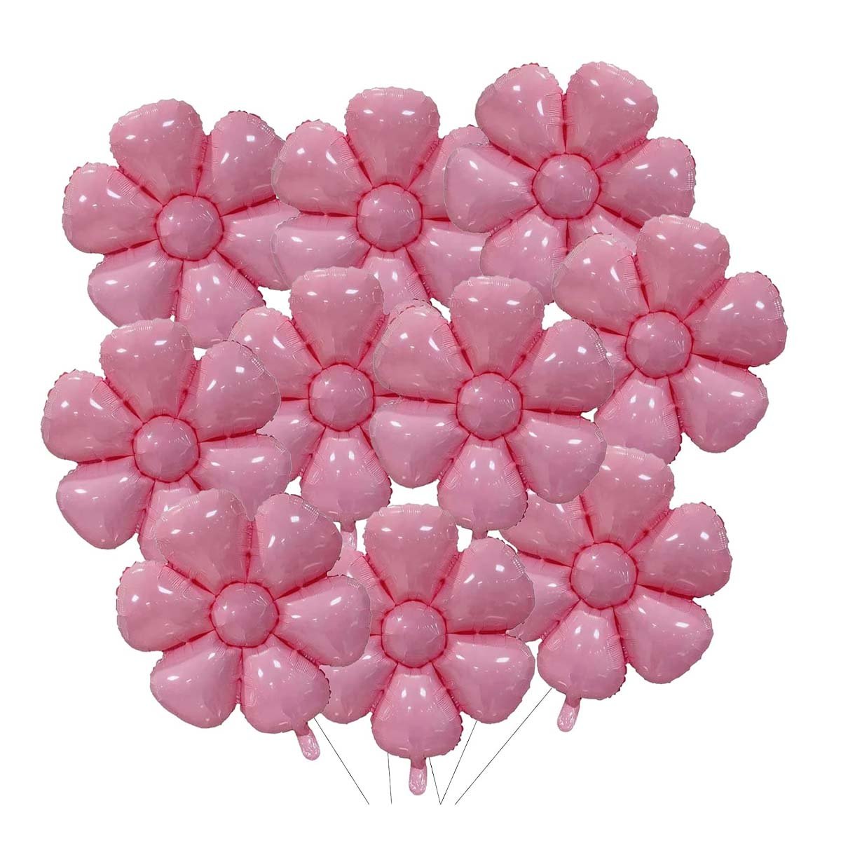 PACK4 ESTILO FLOR 23CM SET 2 ROSADO PARA DECORACION HOGAR Y+PAPEL REGALO - 3