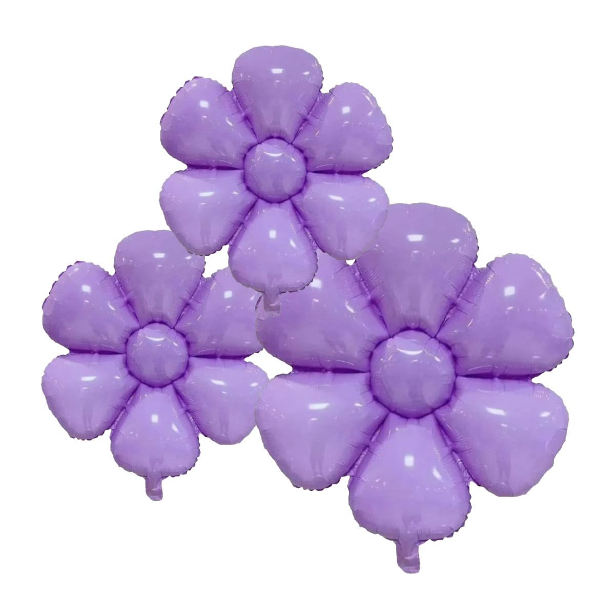 MODELO FLOR 23CM SET 2 MORADO PARA DECORACION Y+LIGAS REGALO - 3
