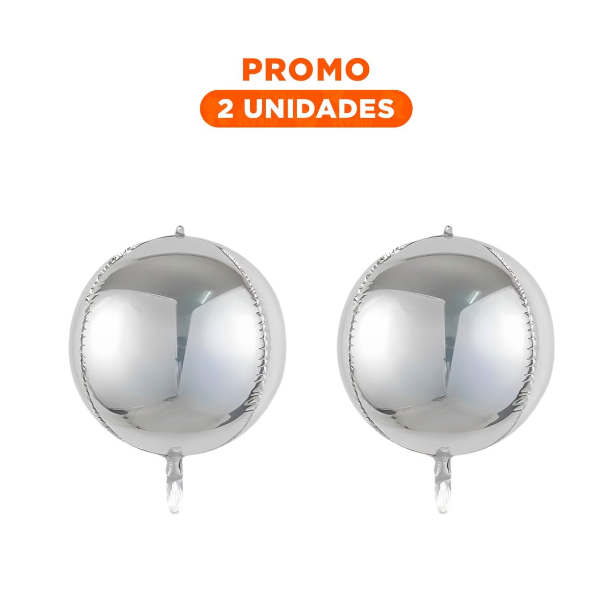 PACK2 PROPUESTA 4D 25CM SET 2 PLATEADO LISO DECORACION - 1