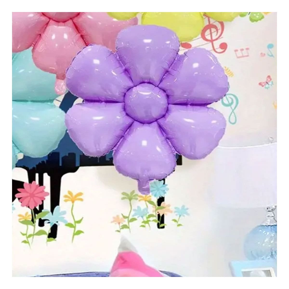 PACK6 LINEA FLOR 23CM SET 2 MORADO PARA FIESTA Y+PAPEL REGALO - 5