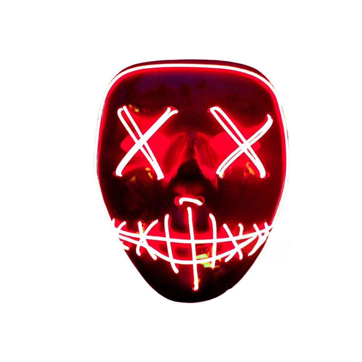 PACK2 CUBIERTA LUMINOSA ROJO PARA HALLOWEEN CON LED NEON Y+REGALO STICKER - 2