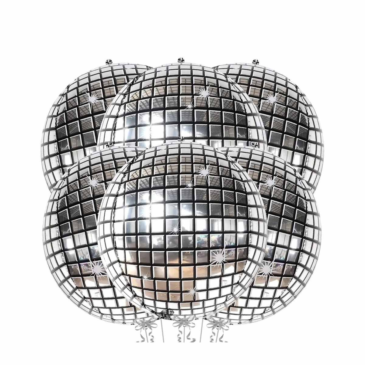 PACK2 ORBE FIESTA 4D 25CM BOLA DISCO PLATEADO SET 2 Y+REGALO STICKER - 2