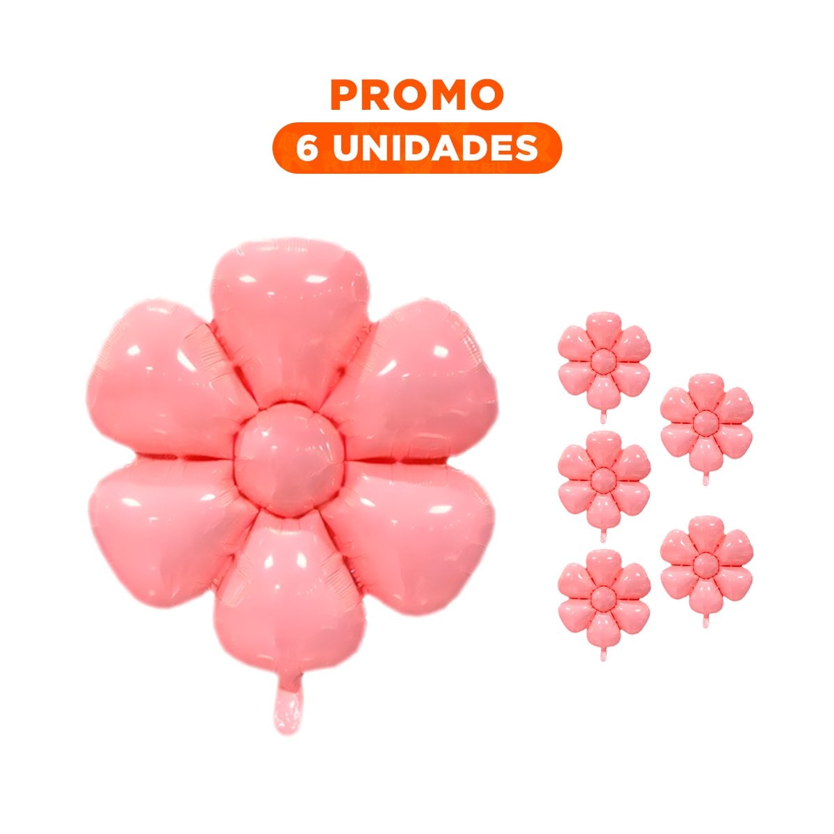 PACK6 PRESENTACION FLOR 23CM SET 2 ROSADO PARA DECORACION - 1