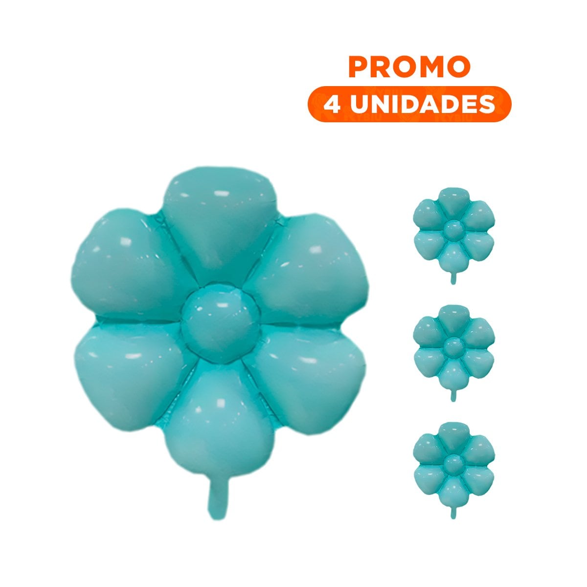 PACK4 FORMATO FLOR 23CM SET 2 CELESTE PARA CASA Y+REGALO STICKER - 1