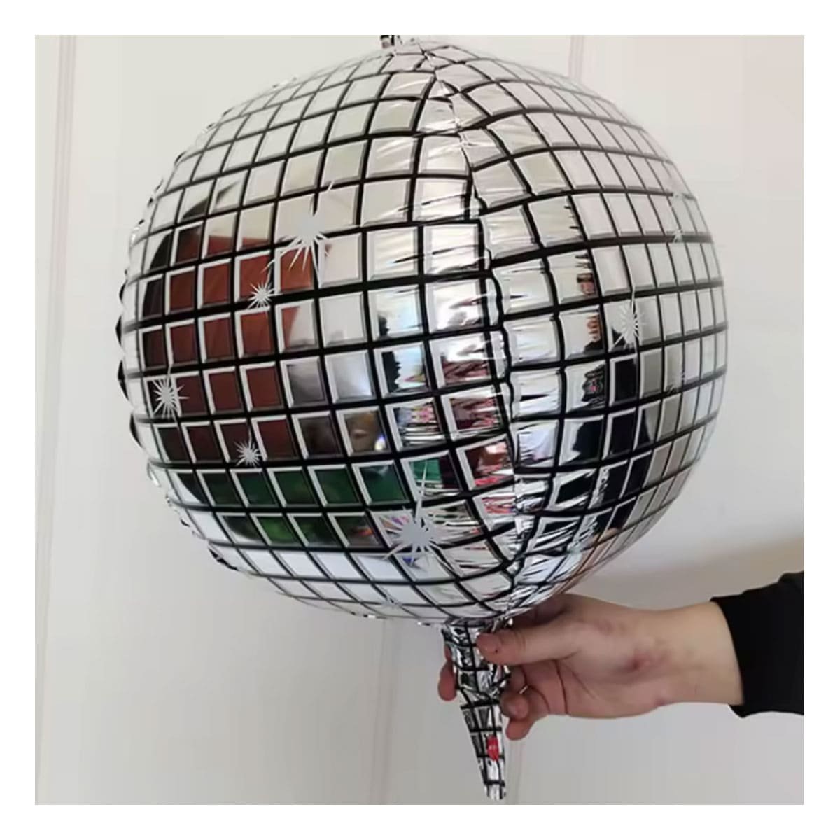 PACK2 ORBE FIESTA 4D 45CM BOLA DISCO PLATEADO SET 2 Y+REGALO STICKER - 3