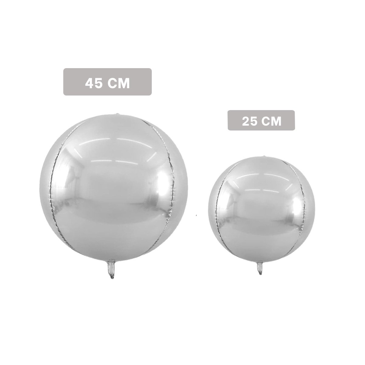 VERSION 4D 45CM SET 2 PLATEADO LISO DECORACION FESTIVA Y+POST IT - 4