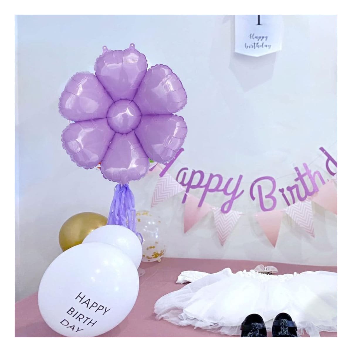 PACK12 COMPLEMENTO FESTIVO FLOR 23CM SET 2 MORADO Y+REGALO STICKER - 3