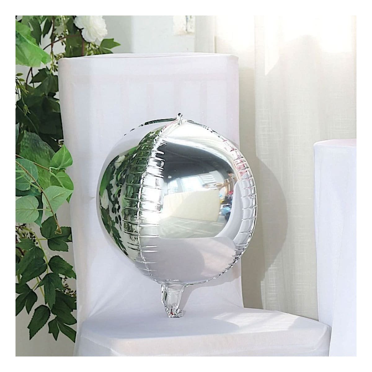 PACK4 ESTILO 4D 25CM SET 2 PLATEADO LISO DECORACION EN CASA Y+PAPEL REGALO - 2