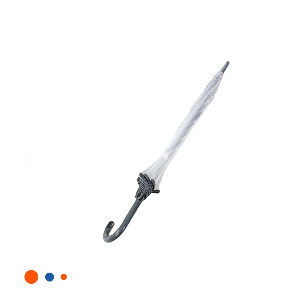 PACK4 SOMBRILLA ELEGANTE TRANSPARENTE CON MANGO LARGO Y MARCO NEGRO Y+PAPEL REGALO - 3