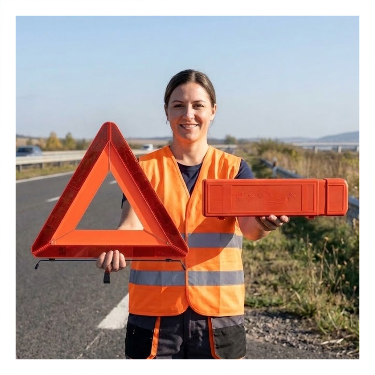 PACK4 DELIMITADOR PREVENTIVO NARANJA 40 CM PARA AREAS DE TRANSITO Y+REGALO STICKER - 5