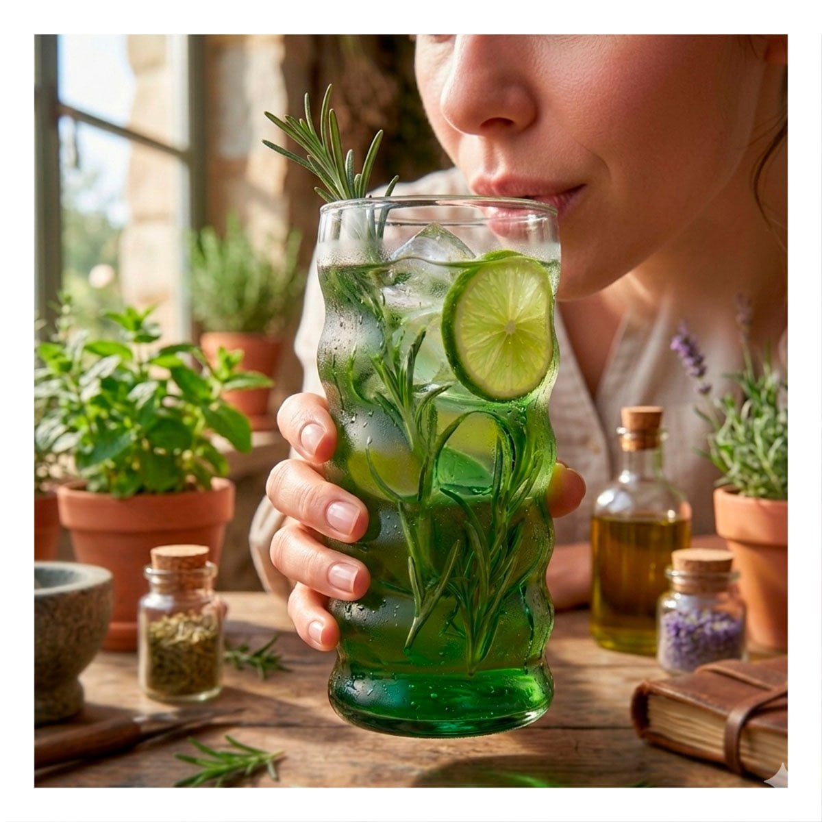 VASO DE VIDRIO ESTILO 6 CURVAS TRANSPARENTE PARA BEBIDAS EN CASA Y HOGAR - 3