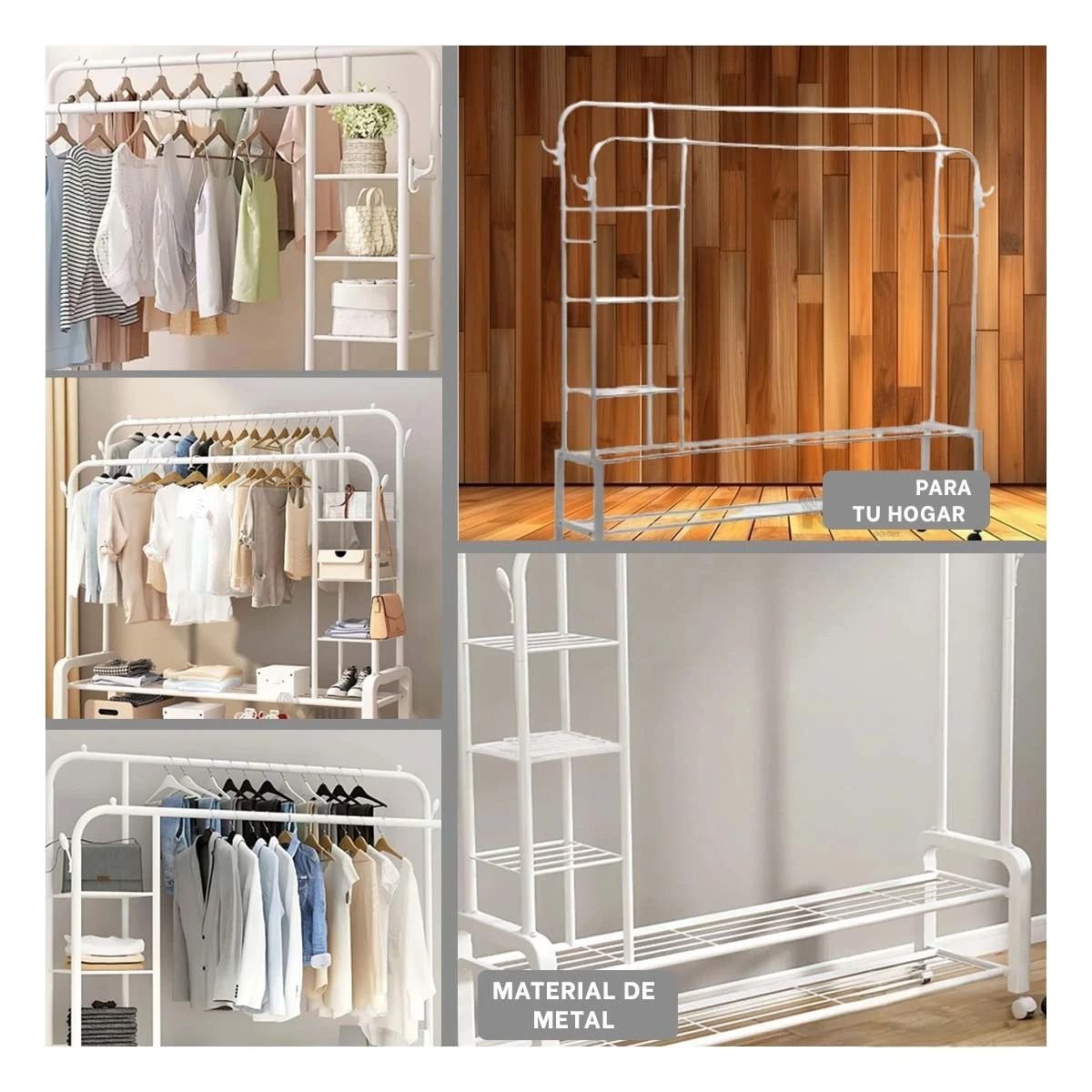 PACK2 REPISA PARA HOGAR CON DIVISIONES Y DISEÑO ELEGANTE BLANCO YPAPEL REGALO - 3