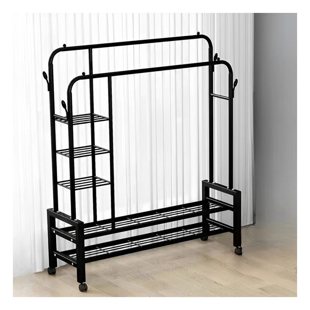 PACK4 ORGANIZADOR PARA COCINA CON DIVISIONES Y ESTILO MINIMALISTA NEGRO Y+PAPEL REGALO - 2