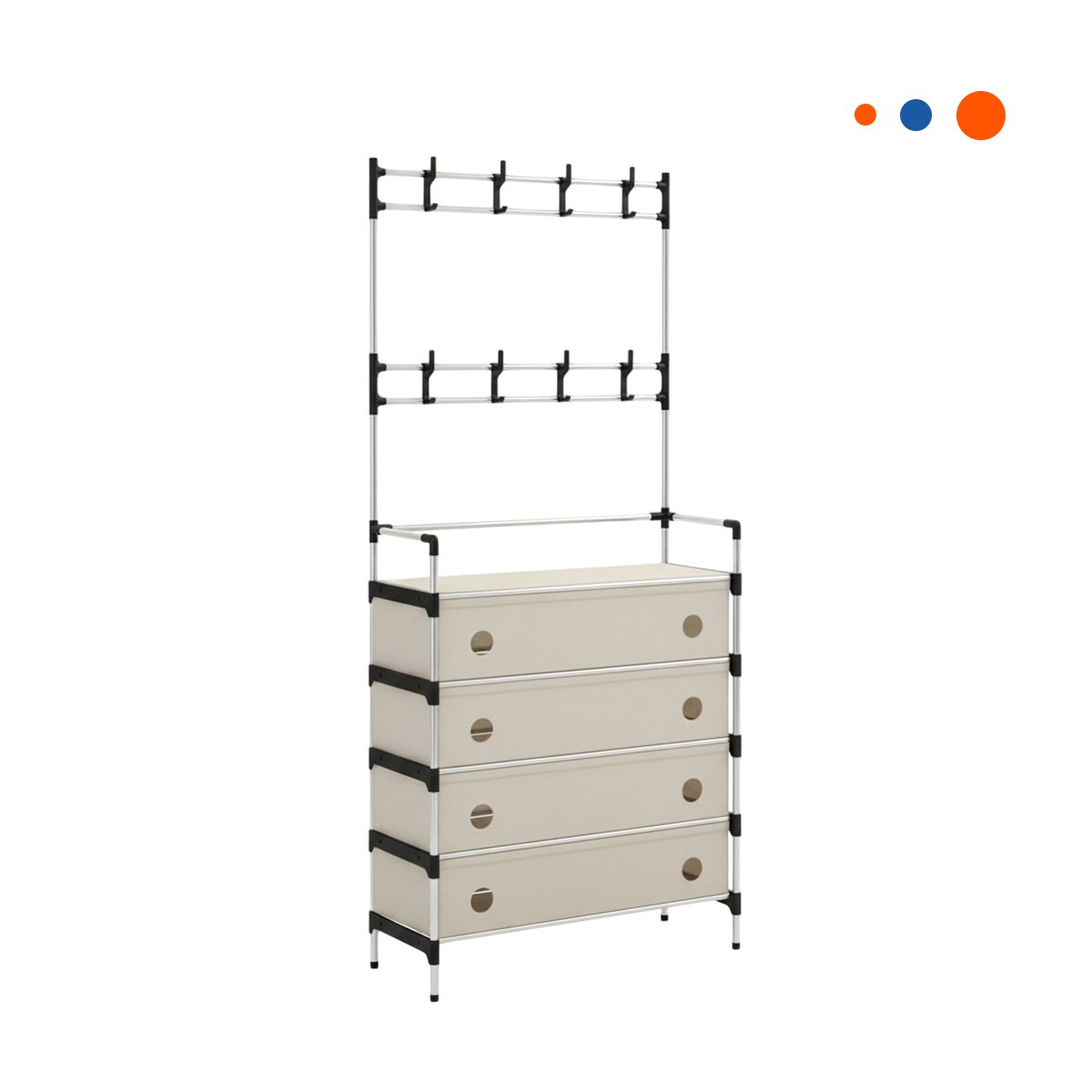 MUEBLE CON PERCHERA CERRADO PARA CASA Y HOGAR QUE MANTIENE EL ORDEN DIARIO YREGALO STICKER - 3