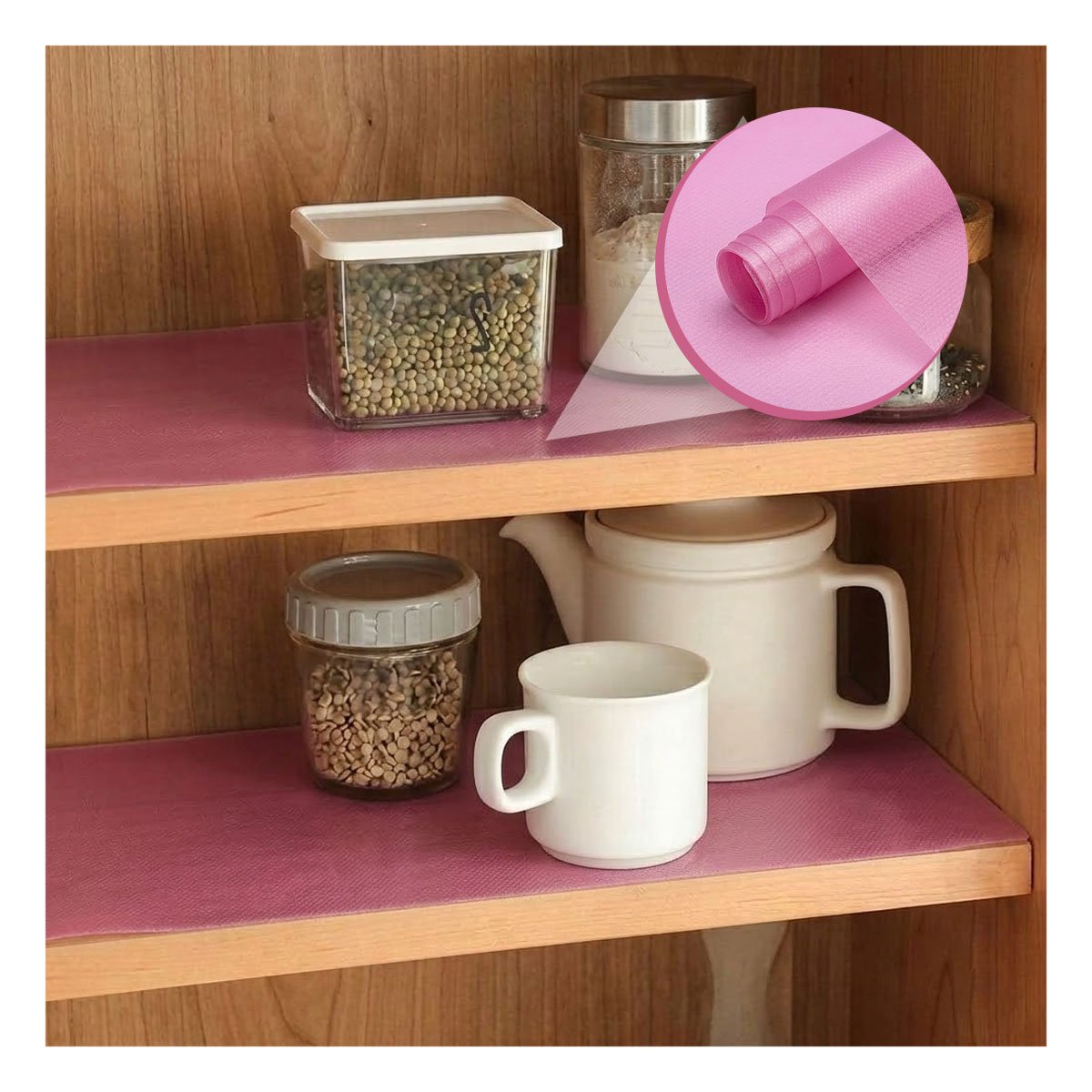 PACK6 TAPETE FUCSIA TRANSLUCIDO ANTIDESLIZANTE PARA COCINA CON 150X45CM YREGALO STICKER - 3
